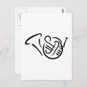 Frans hoorn-instrument briefkaart (Voorkant / Achterkant)