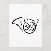 Frans hoorn-instrument briefkaart (Voorkant)