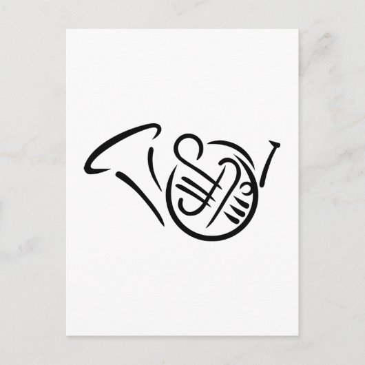 Frans hoorn-instrument briefkaart (Voorkant)