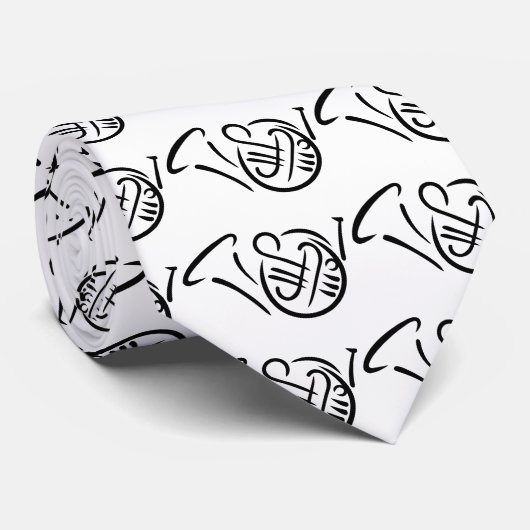 Frans hoorn-instrument stropdas (Opgerold)