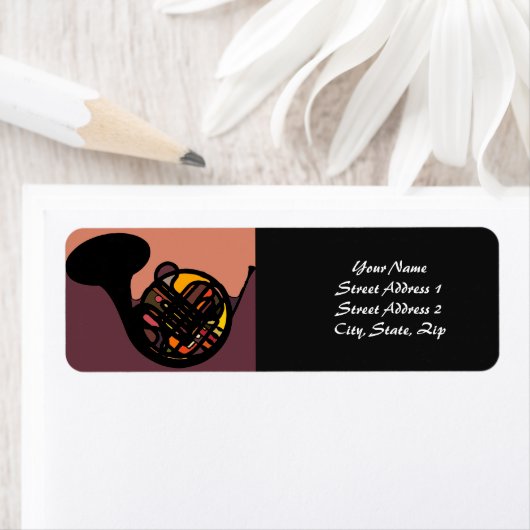 Frans hoornlabel etiket (Insitu)