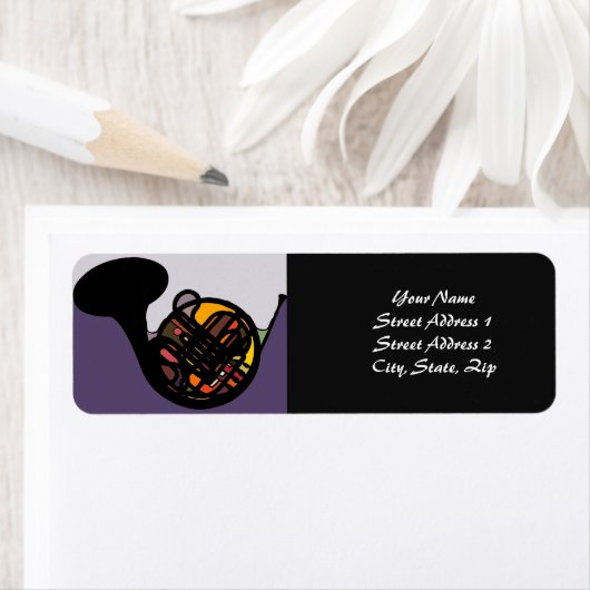 Frans hoornlabel etiket (Insitu)