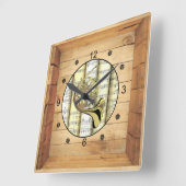 Frans Horn ~ 3 Dimensional ~ Folk Art Box ~ ~ Vierkante Klok (Hoek)