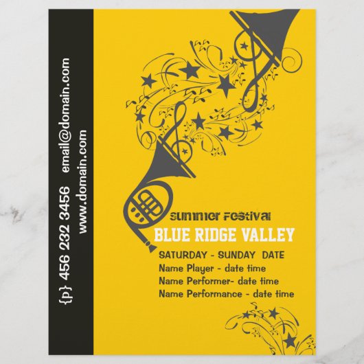 Frans Horn Brass Musicians Musical Music Festival Flyer (Voorkant)