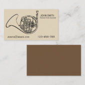 Frans Horn brass Teacher of tutor Visitekaartje (Voorkant / Achterkant)