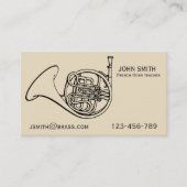 Frans Horn brass Teacher of tutor Visitekaartje (Voorkant)