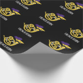 Frans Horn Funny Music Instrument Pun Dark BG Cadeaupapier