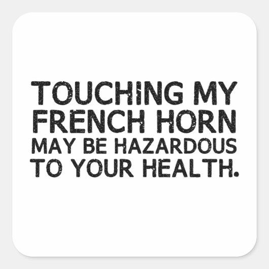 Frans Horn Hazard Vierkante Sticker (Voorkant)