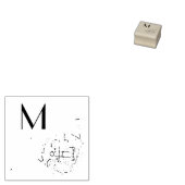 Frans Horn Initiaal Monogram Musician Band Teacher Rubberstempel (Gestempeld)