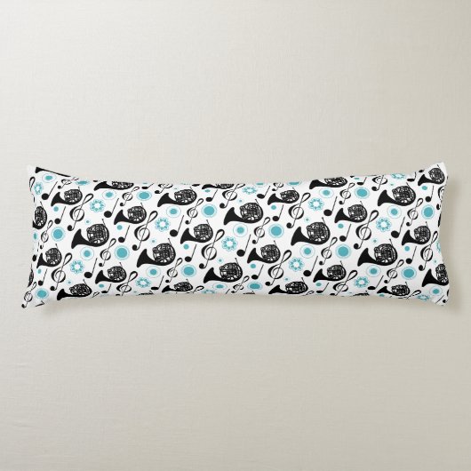 Frans Horn Instrument Musician Band Orchestra Lichaamskussen (Voorkant)