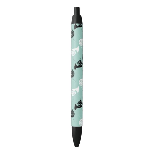 Frans Horn Musical Instrument Zwarte Inkt Pen (Voorkant Verticaal)