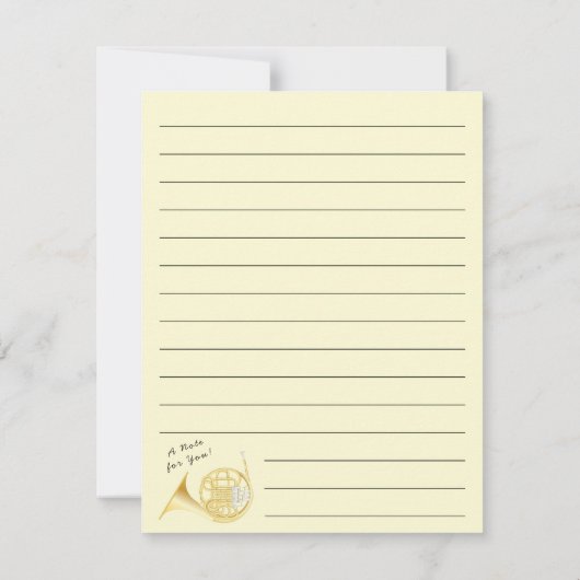 Frans Horn Musician Band Teacher Hartelijk dank Bedankkaart (Achterkant)