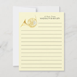 Frans Horn Musician Band Teacher Hartelijk dank Bedankkaart