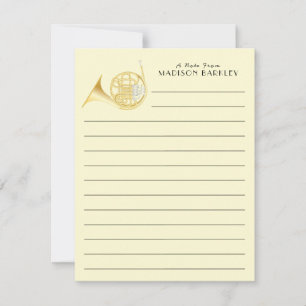 Frans Horn Musician Band Teacher Hartelijk dank Bedankkaart