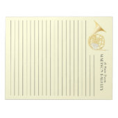 Frans Horn Musician Band Teacher Notitieblok (Voorkant)