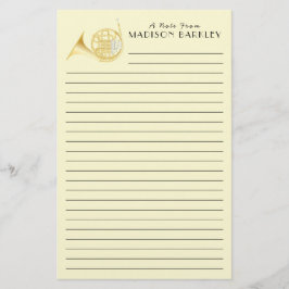 Frans Horn Musician Teacher Stationery Briefpapier