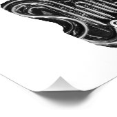 Frans Horn Piping Black and White-fotoontwerp Foto Afdruk (Hoek)