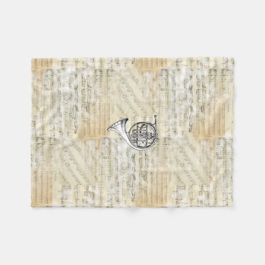  Frans Horn Sheet Music Fleece Blanket (Voorkant (Horizontaal))