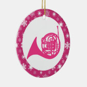 Frans Horn Snowflake Music Kerstannament Keramisch Ornament (Rechts)