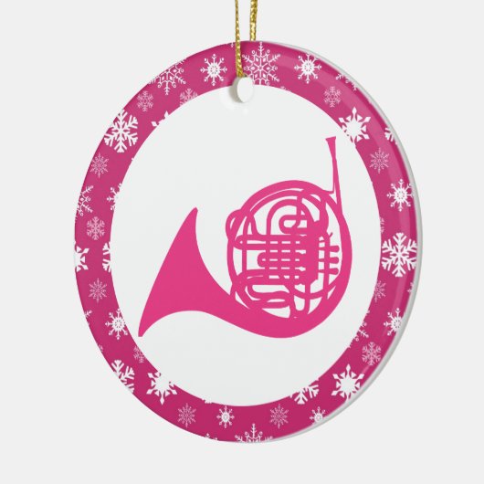 Frans Horn Snowflake Music Kerstannament Keramisch Ornament (Links)