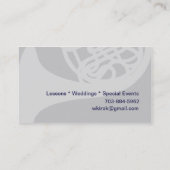 Frans Horn Teacher Player Studio Musician Visitekaartje (Achterkant)