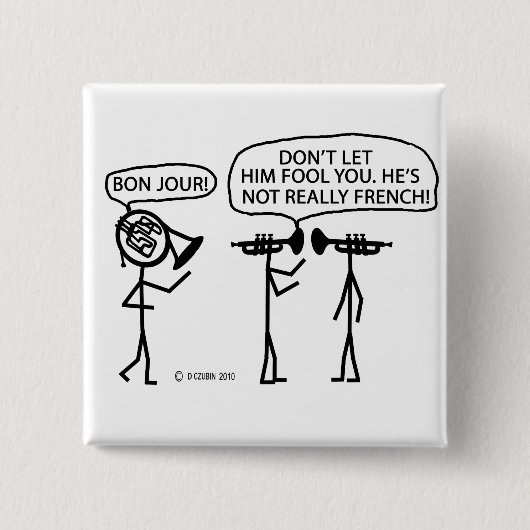 Frans Horn Vierkante Button 5,1 Cm (Voorkant)