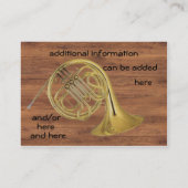 Frans Horn XL Visitekaartje (Achterkant)