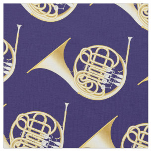 Frans Horns Musician Room Decor Blue Stof