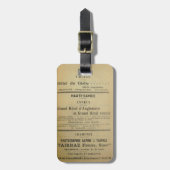 Frans Hotel Bagagelabel (Voorkant verticaal)