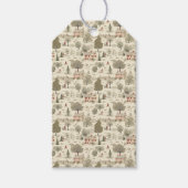 Frans Huisje Kerstmis Cadeaulabel (Voorkant)