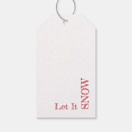 Frans Huisje Kerstmis Cadeaulabel (Achterkant)