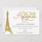 Frans Huwelijksreis in Parijs Eiffel Couples Douch Kaart (Voorkant)