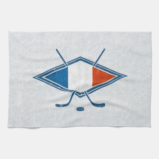 Frans Ice Hockey Flag Logo Tea Towels Theedoek (Horizontaal)