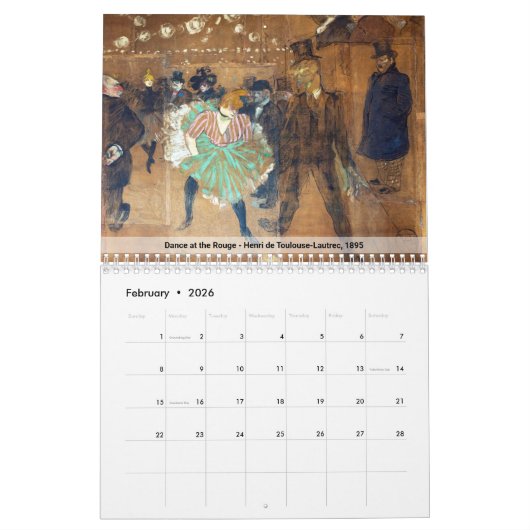 Frans Impressionisme en Post-Impressionisme Kalender (Feb 2026)