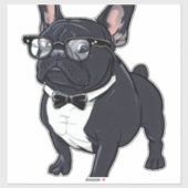 Frans in Tuxedo met een bril Sticker (Vel)
