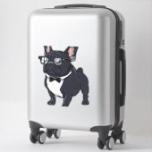 Frans in Tuxedo met een bril Sticker (Koffer)