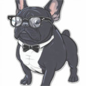 Frans in Tuxedo met een bril Sticker (Voorkant)