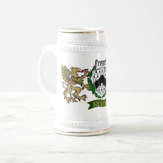 Frans Irish Shield Beer Stein Bierpul (Voorkant links)