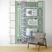 Frans, jongen Baby shower Photobooth Achtergrond Wandkleed (In situ)