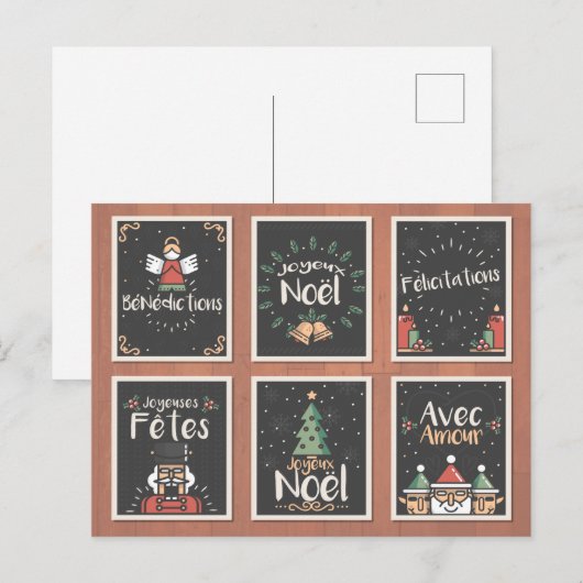 FRANS JOYEUX NOEL CHRISTMAS CARD SET FEESTDAGENKAART (Voorkant / Achterkant)