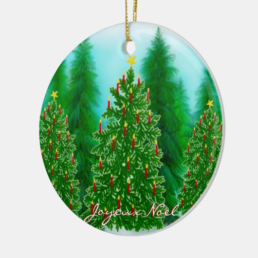 Frans Joyeux Noel Kerstversiering Keramisch Ornament (Links)