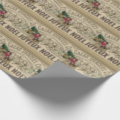 Frans Joyeux Noel Santa Reindekerst Cadeaupapier (Hoek)