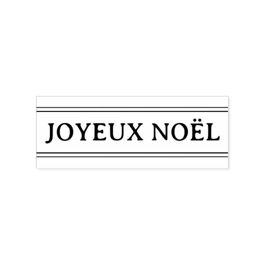 Frans Joyeux Noël Stripe Kerstmis Rubberstempel (Gestempeld)