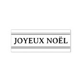 Frans Joyeux Noël Stripe Kerstmis Rubberstempel (Afrduk)