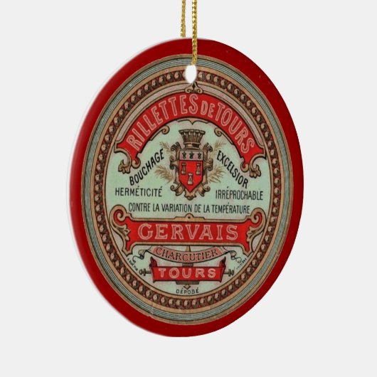  Frans kaasetiket  Keramisch Ornament (Rechts)