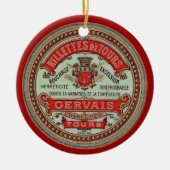  Frans kaasetiket  Keramisch Ornament (Voorkant)