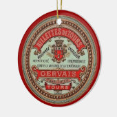  Frans kaasetiket  Keramisch Ornament (Links)