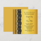 Frans Kant bruiloft uitnodiging in goud (Voorkant / Achterkant)