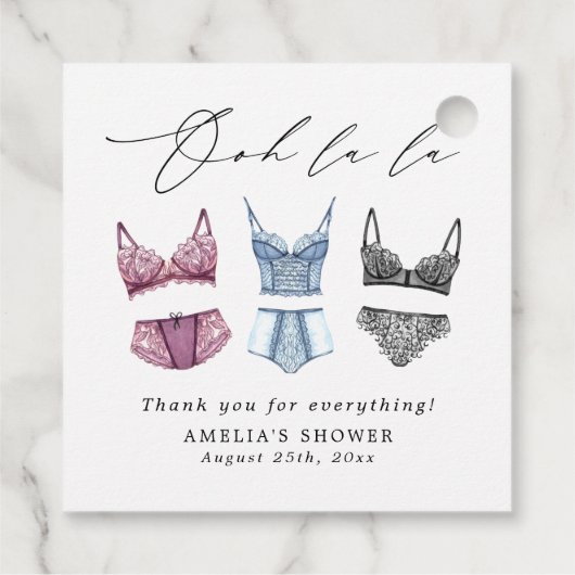 Frans kant lingerie bruidsdouche bedankjes labels (Achterkant)