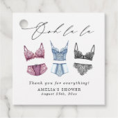 Frans kant lingerie bruidsdouche bedankjes labels (Voorkant)